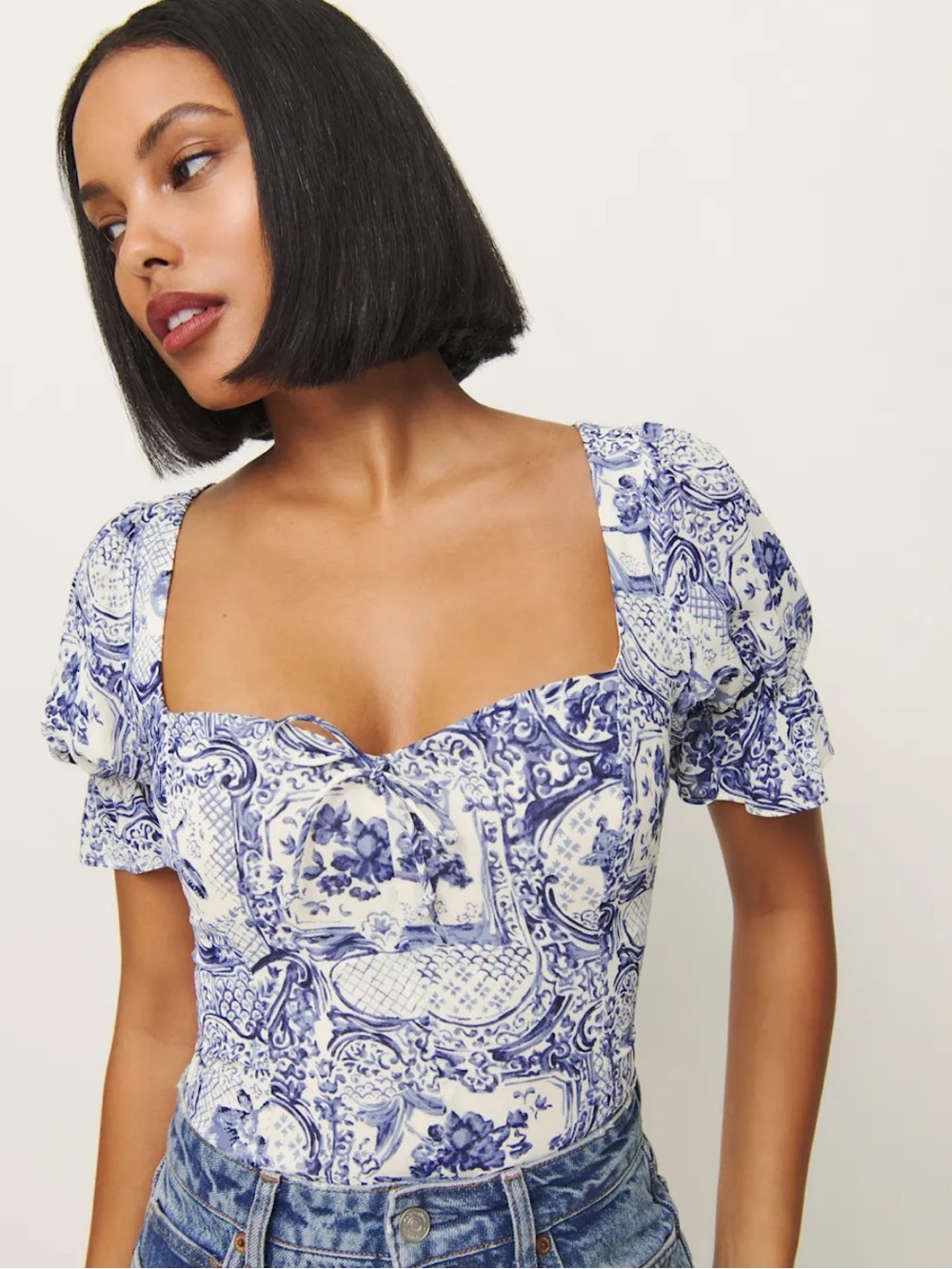 Reformation Delevan Top Ivory - Size 2